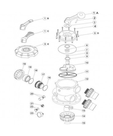 Sight Glass with O-Ring for 6-way Filter Valves | Emaux 