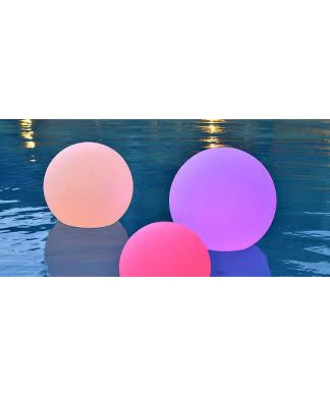 Floating glowing ball with overflowing colors - red, blue, green | Point Point