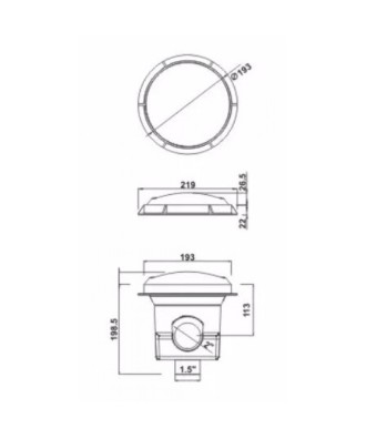 Anti-Suction Floor Drain WL-JDP200BH 193mm | Pool Point