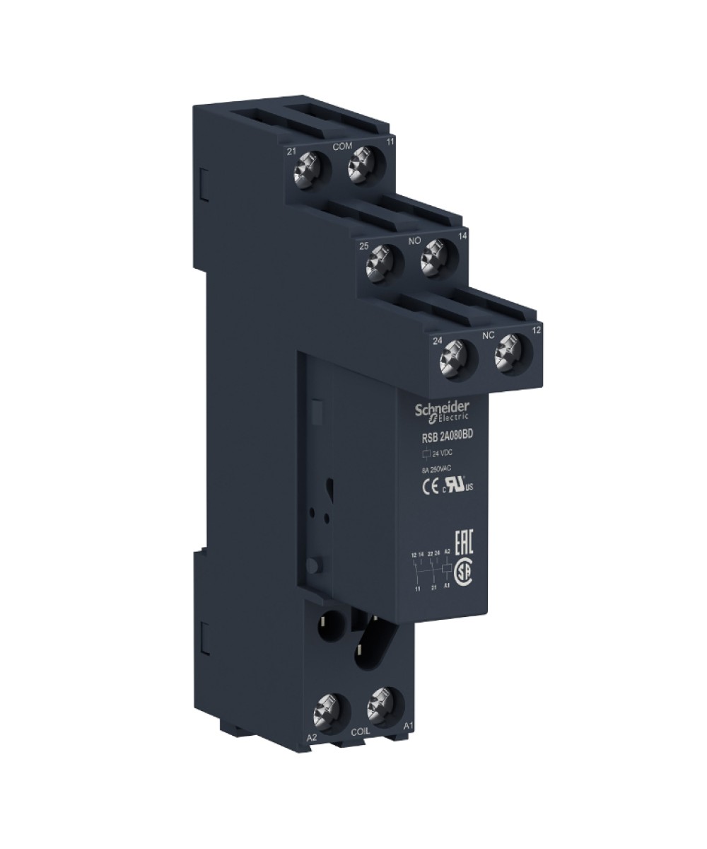 Interface Relay Socket 1C/O, 16A or 2C/O, 8A | EU