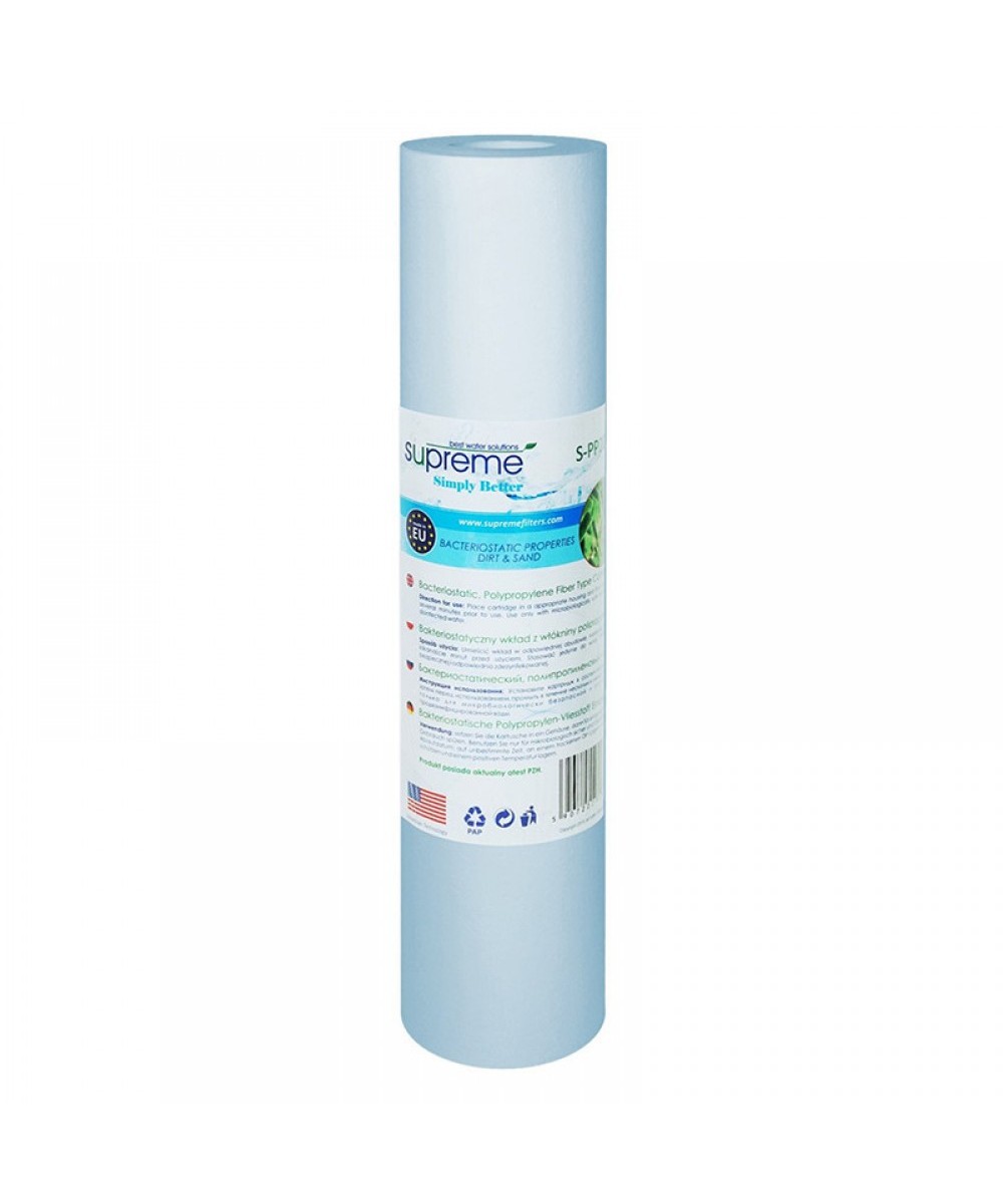 Antibacterial Water Softening Cartridge Filter 10'' 5 mic S-PP5-BC | EU