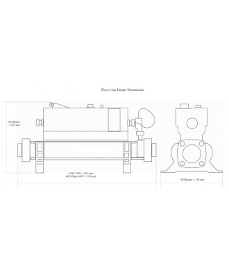 Swimming Pool Heater – Titanium, 9kW-18kW, model “Flow Line” Elecro