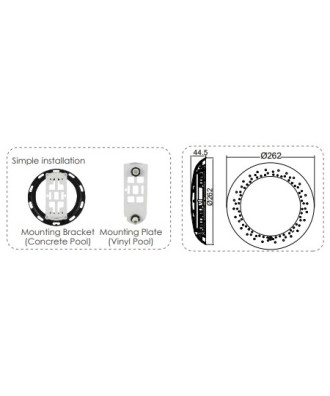 Flat Underwater LED Lighting 'E-Lumen', 12V/20W, Emaux