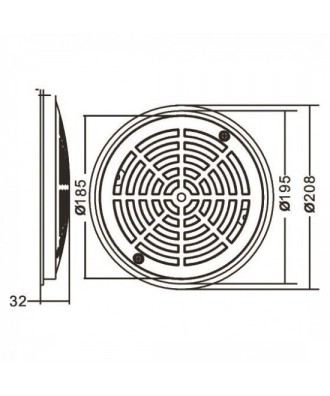 Drain Grille, model 'EM2830', Emaux