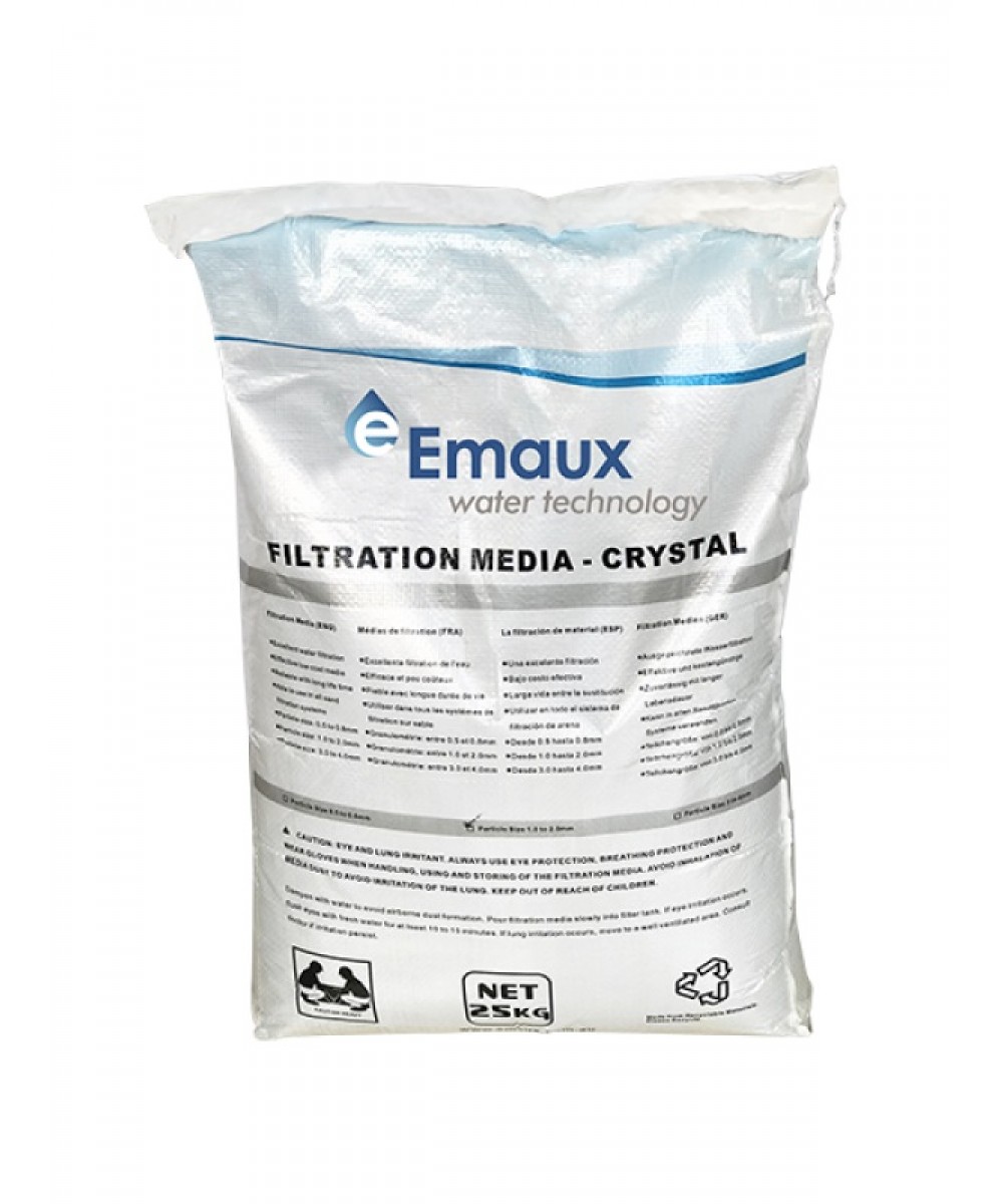 Recycled Swimming Pool Filter Media Glass, 25kg, Emaux 