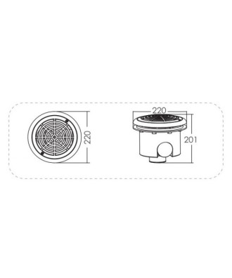 Floor Drain, model 'EM2832', Emaux