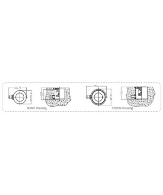 Underwater Light for Fountain, model "UL-F20", Emaux 