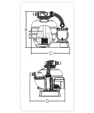 Pool Filtration Unit, model "ULTRA", Emaux