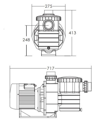 Pool Pump with Pre-filter SB 3HP 31m3/h 380V | Emaux