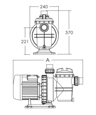 Pool Pump with Pre-filter SC 1HP 16 m3/h 220V | Emaux