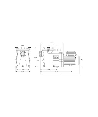 Pool Pump with Pre-filter, model 'RS II', Hayward
