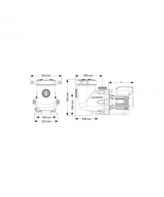 Variable speed pool pump, model "Tristar", Hayward