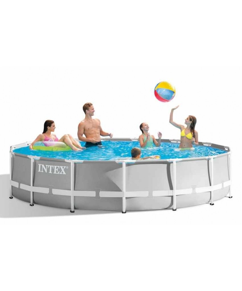 Metal Frame Pool with Filtration, ø4.57m, H=1.07m, model "Prism Frame", INTEX