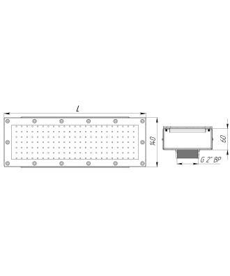 Stainless Steel Rectangular Air Massage Plate | Mar Piscine
