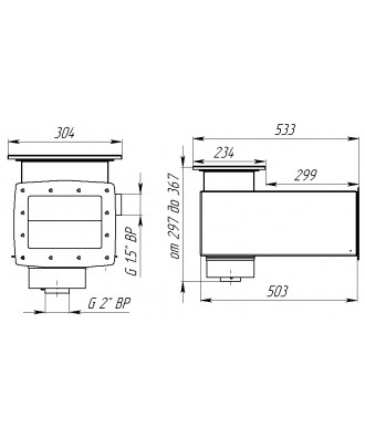 Stainless Steel Skimmer, 200mm x 400mm, Mar Piscine
