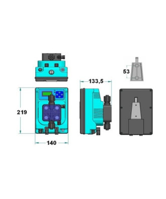 Professional solenoid dosing pump proportional to 4-20 mA signal, model "МЕ3-МА", Microdos