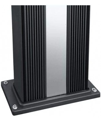 Solar shower for outdoor installation, 40L, Anthracite Inox, model 'DaDa Curve', Formidra