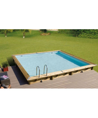Wooden swimming pool – 500cm х 500cm, H=1.4m, model "Linea", Ubbink