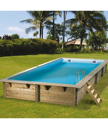 Wooden swimming pool – 350cm х 650cm, H=1.4m, model "Linea", Ubbink
