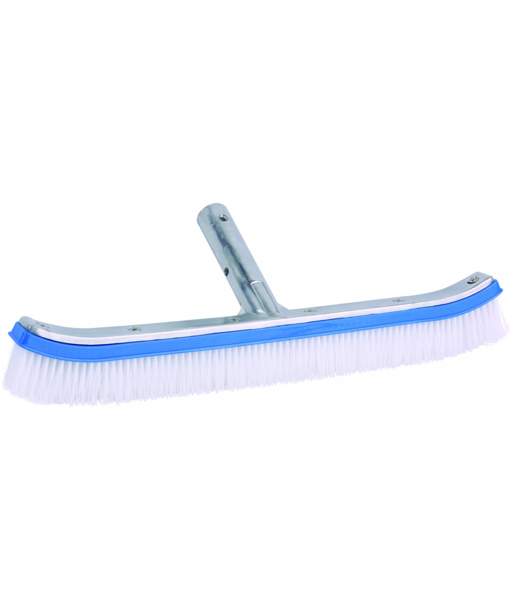 Pool Brush with Aluminum Back Curved Delux 45 cm | Pool Point