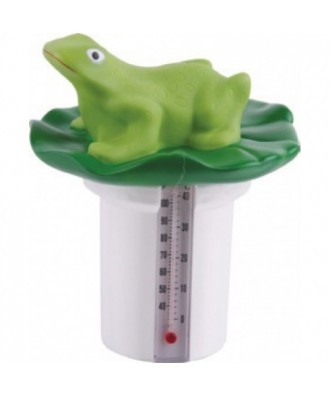 Floating dispenser for chlorine tablets (200g) with thermometer "Frog", Point Point