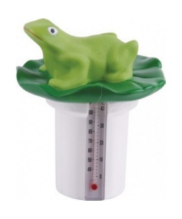 Floating dispenser for chlorine tablets (200g) with thermometer "Frog", Point Point