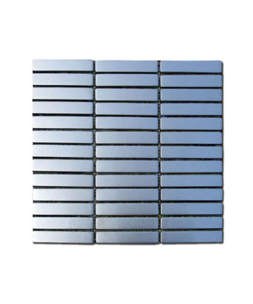 Silver Metal Mosaic - 2х10cm | Exterior Design
