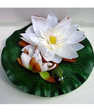 Decorative floating water lily with frog, Ø24cm, Ubbink