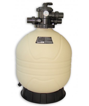 Sand filter with top six-way valve, model "MFV", Emaux 