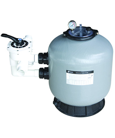Sand filter with side six-way valve, model "S", Emaux 