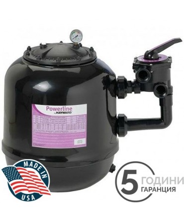 Sand filter with six-way side valve, model "Powerline LM", Hayward