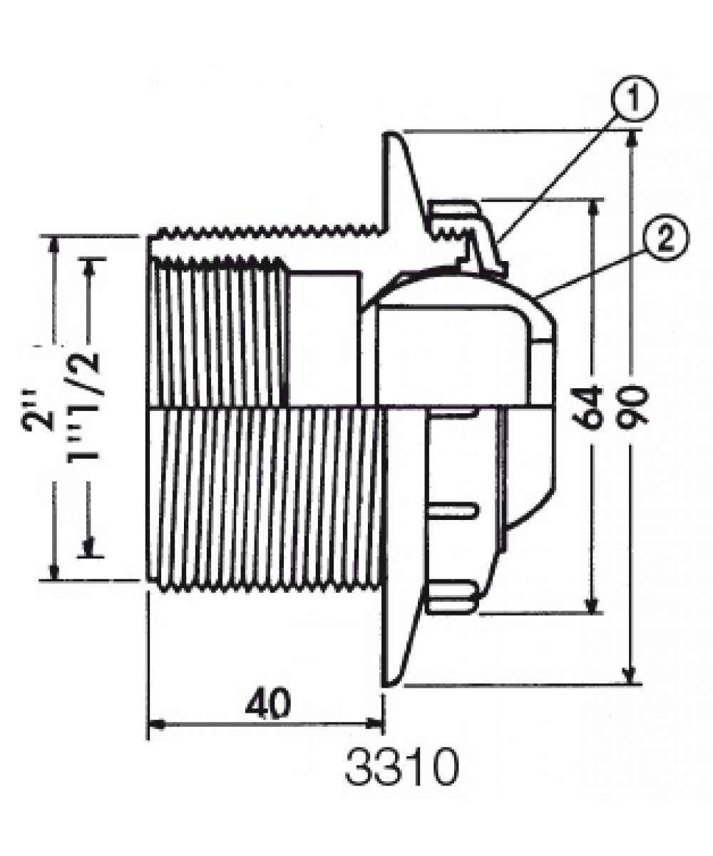 Spare parts for wall nozzle 3310 | Hayward