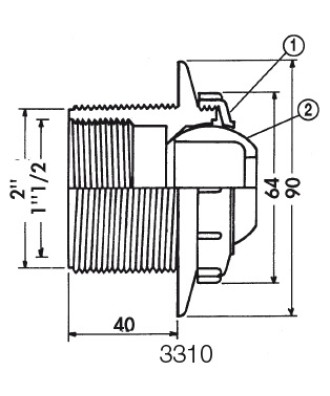 Spare parts for wall nozzle 3310 | Hayward