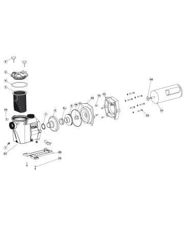 Spare parts for pump Super IITM - RS II | Hayward