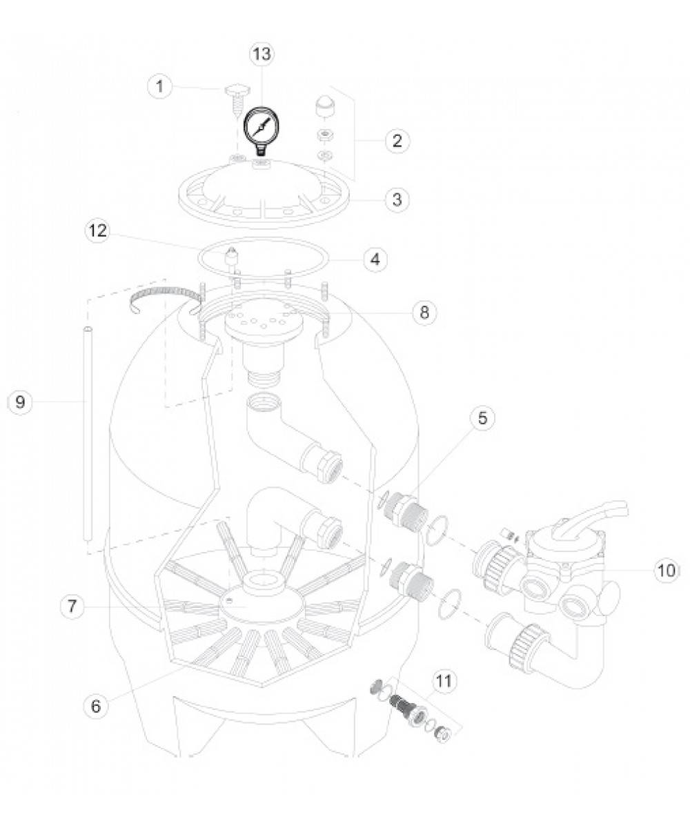 Spare parts for filter Polyester | Hayward