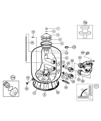 Spare parts for filter Pro Side | Hayward