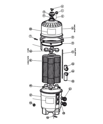 Spare parts for cartridge filter Swim clear | Hayward