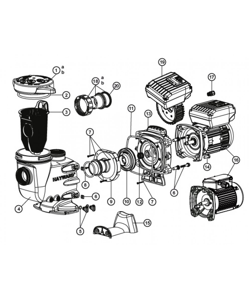 Spare parts for pump Max Flo II | Hayward