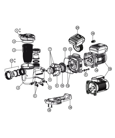 Spare parts for pump Max Flo XL | Hayward