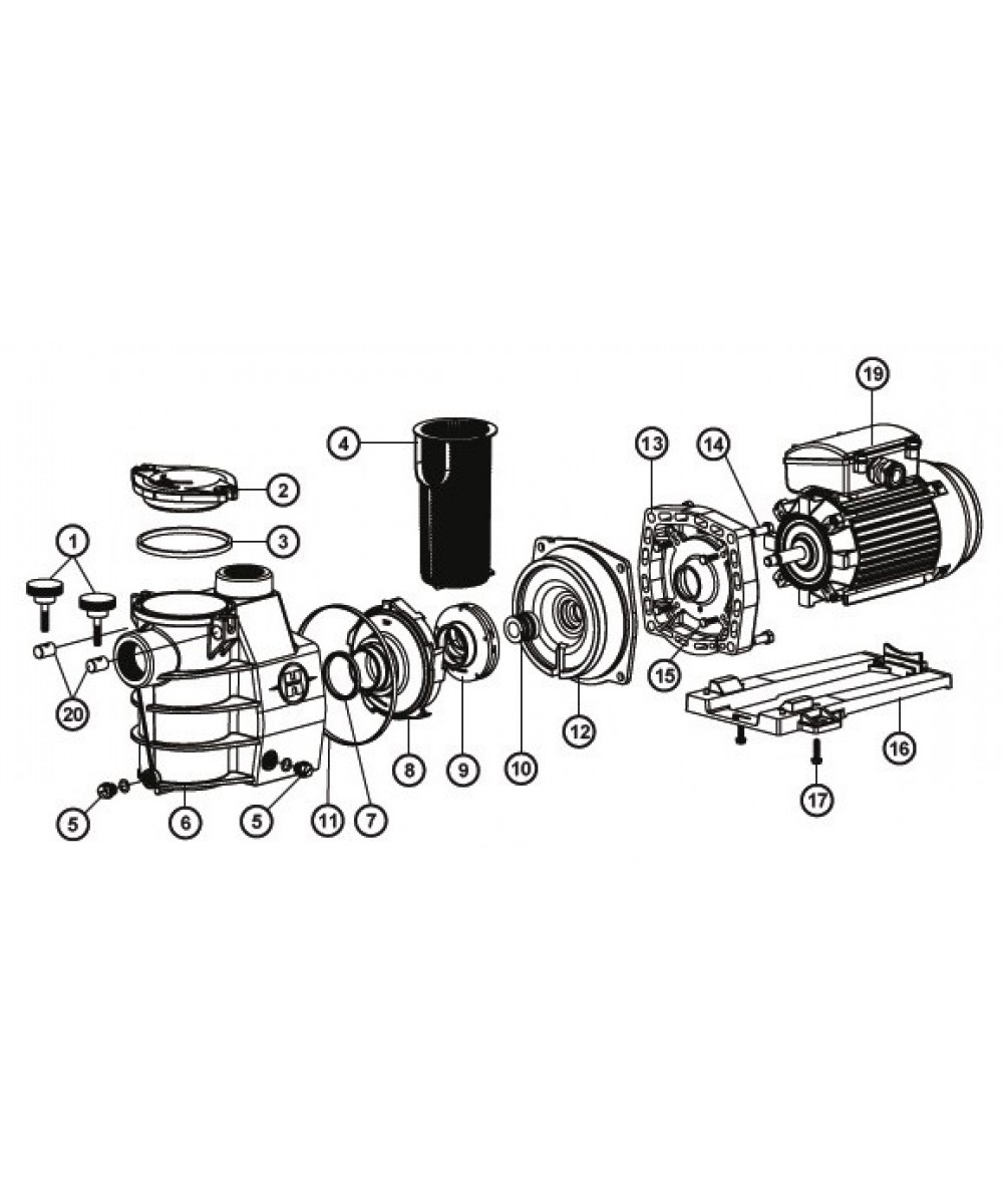 Spare parts for pump Max Flo | Hayward