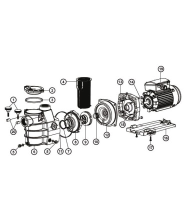 Spare parts for pump Max Flo | Hayward