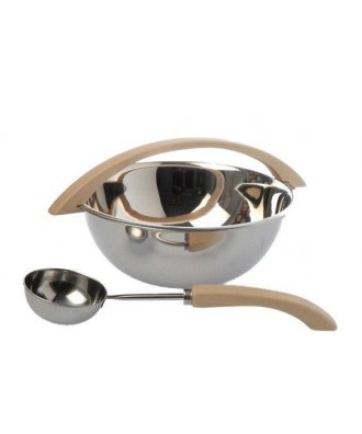 Handicraft Stainless Steel Sauna Bucket And Scoop model Luxury | Spa Point
