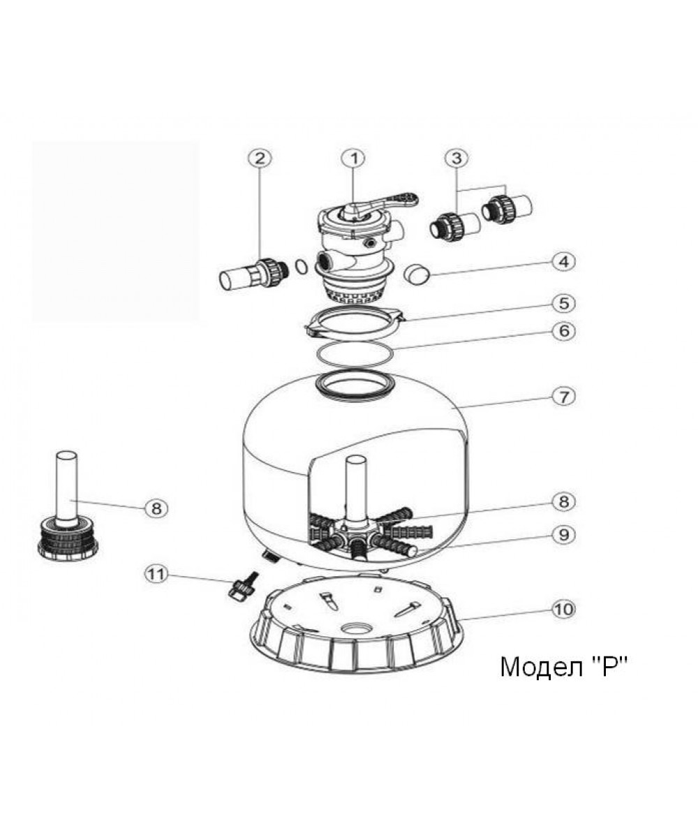 O-Ring for sand filter, model "P" and "SP", Emaux
