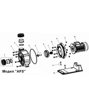 Counterflow pump cooler- ø2½ ", model "AFS", Emaux