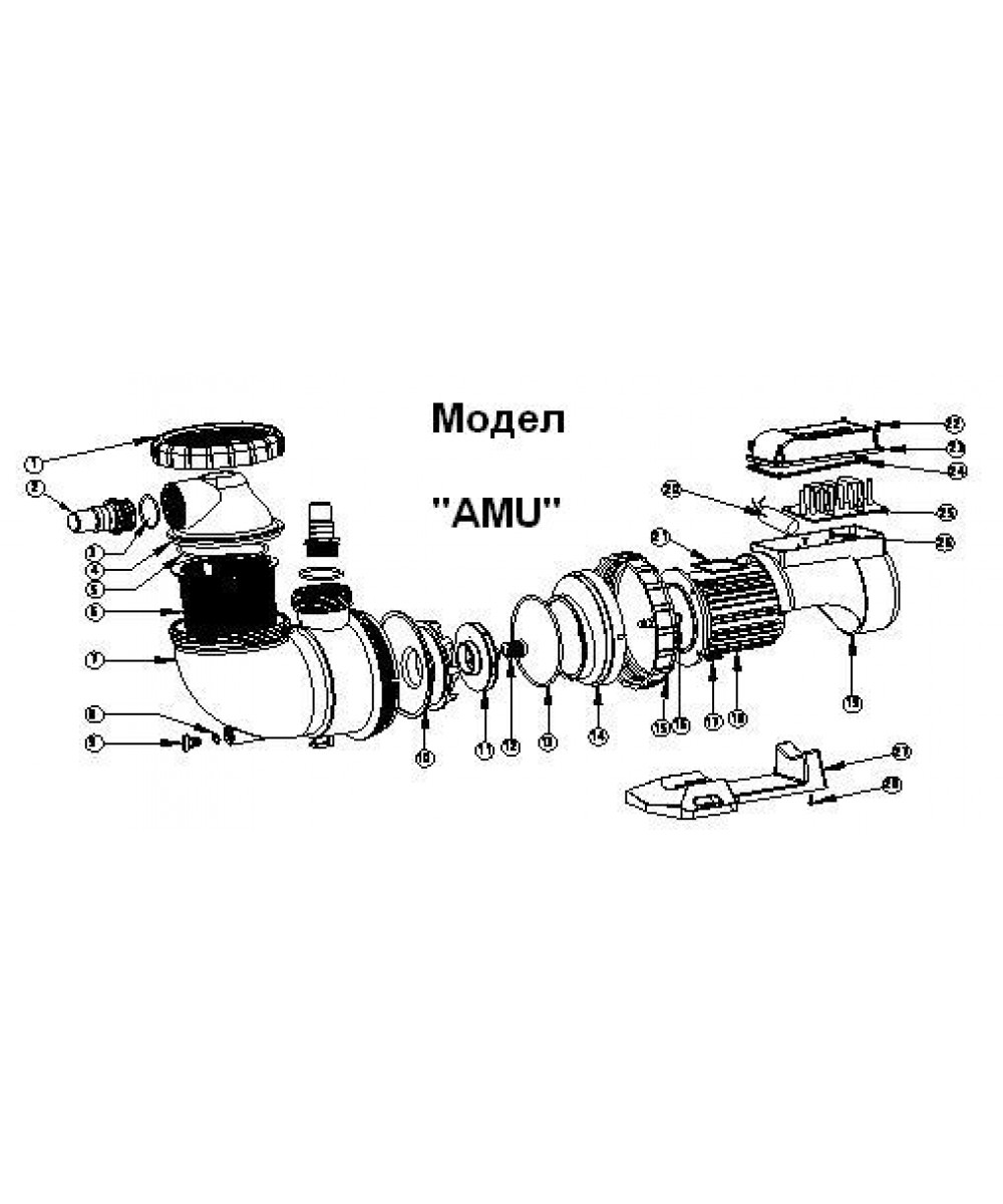 Nut for lid of pool pump prefilter, model "Aqua Mini", Emaux