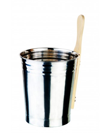 Handicraft Stainless Steel Sauna Bucket And Scoop | Spa Point