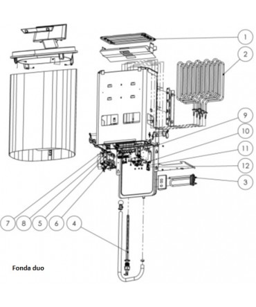 Spare parts for sauna heater model FONDA DUO | Helo