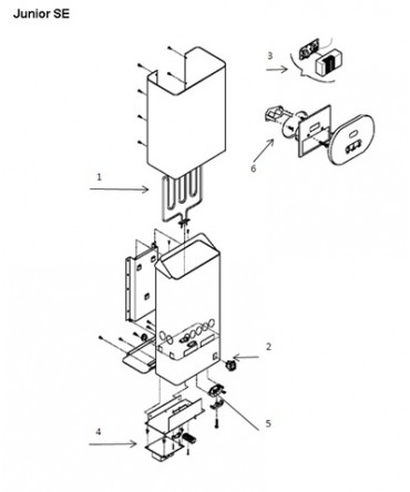 Spare parts for sauna heater model JUNIOR SE | Helo