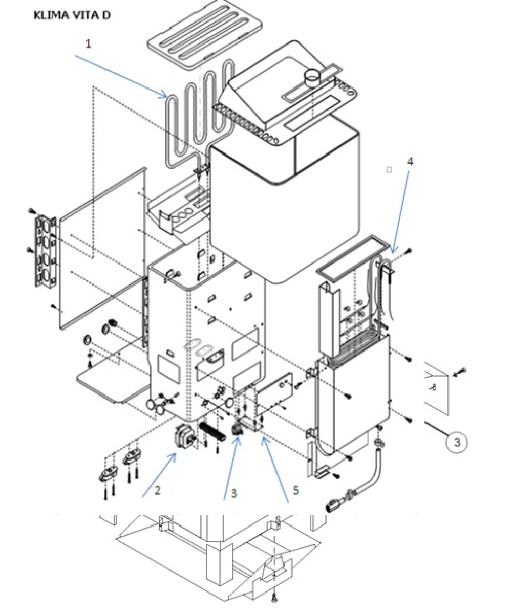 Spare parts for sauna heater model KLIMAVITA D | Helo