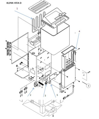 Spare parts for sauna heater model KLIMAVITA D | Helo